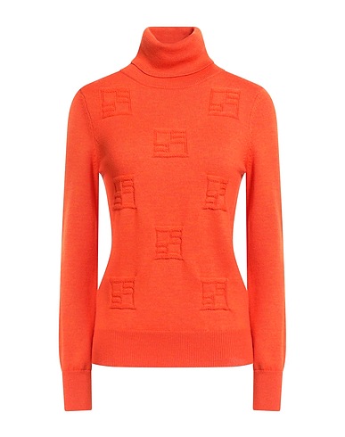 BEATRICE .B Turtleneck Orange 100% Virgin Wool