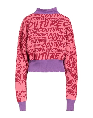 VERSACE JEANS COUTURE Turtleneck Salmon pink 100% Cotton