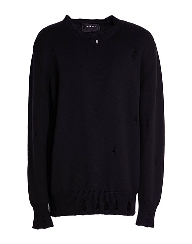 JOHN RICHMOND Jumper Black 100% Merino Wool