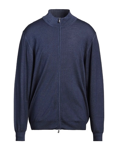 FEDELI Cardigan Navy 100% Merino Wool