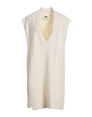 MM6 MAISON MARGIELA Minivestido Marfil 100% Lana Virgen