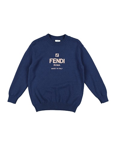 FENDI Jumper Navy blue 85% Cotton, 15% Cashmere, Polyester