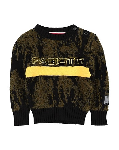 PACIOTTI Jumper Military green 100% Organic cotton, Wool, Nylon