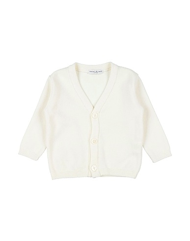 MANUELL & FRANK Cardigan White 68% Viscose, 29% Acrylic, 3% Elastane