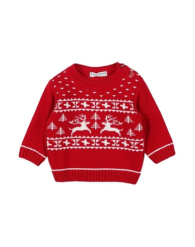 MANUELL & FRANK Pullover Rot 50% Wolle, 50% Acryl