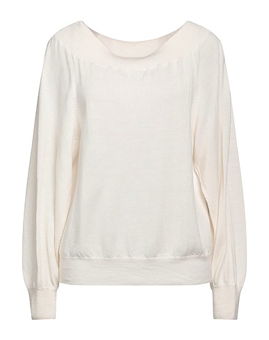 NUDE Pullover Avorio 100% Lana Vergine
