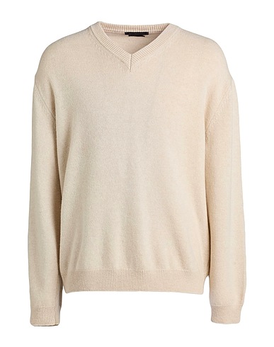 DANIELE FIESOLI Pullover Beige 90% Lana, 10% Cachemire