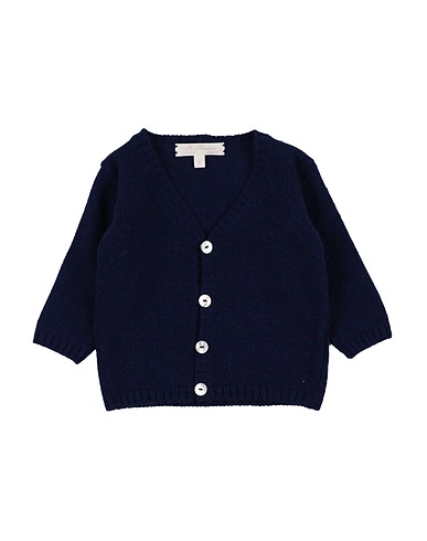 M.FERRARI Cardigan Navy blue 70% Wool, 30% Cashmere
