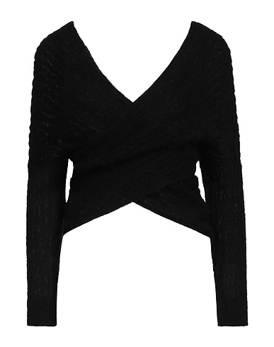 SEMICOUTURE Sweater Black 50% Alpaca wool, 28% Polyamide, 22% Virgin Wool