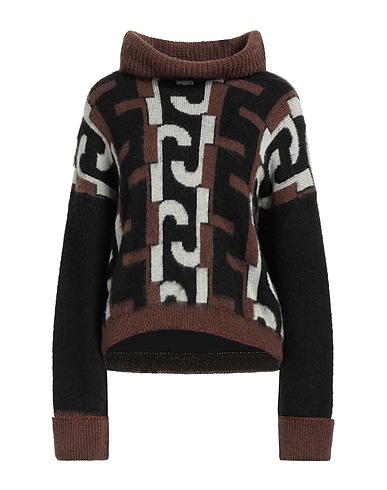 LIU •JO Turtleneck Dark brown 75% Synthetic fibers, 15% Alpaca wool, 10% Wool