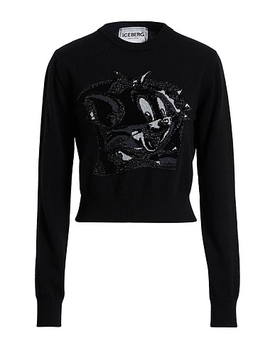 ICEBERG Sweater Black 100% Virgin Wool, Viscose