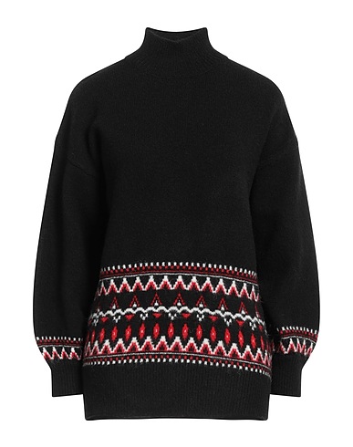 SILVIAN HEACH Polo neck Black 78% Polyester, 13% Acrylic, 6% Wool, 3% Elastane