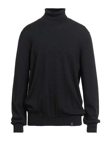 FAY Rollkragenpullover Schwarz 100% Schurwolle