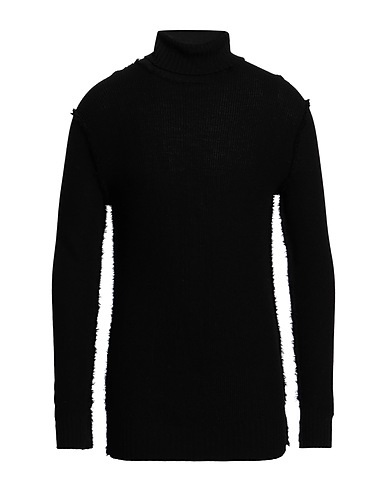 MARC POINT Polo neck Black 100% Merino Wool
