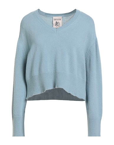 SEMICOUTURE Jumper Sky blue 70% Virgin Wool, 30% Cashmere