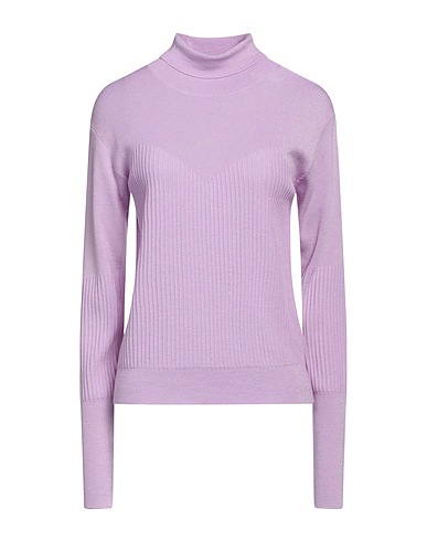 PATRIZIA PEPE Polo neck Lilac 86% Wool, 9% Polyamide, 5% Polyester