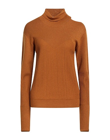 PATRIZIA PEPE Polo neck Mustard 86% Wool, 9% Polyamide, 5% Polyester