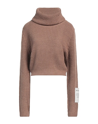 HINNOMINATE Polo neck Khaki 74% Acrylic, 26% Polyester