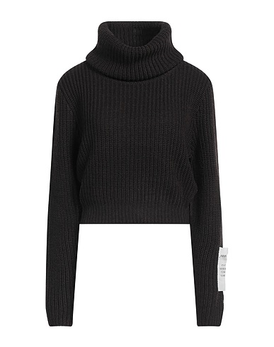 HINNOMINATE Polo neck Dark brown 74% Acrylic, 26% Polyester