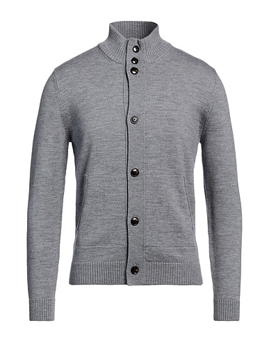 ARNALDO ADIANSI Cardigan Grigio 100% Lana Merino