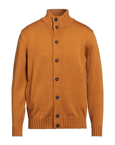 HINDUSTRIE Strickjacke Senf 100% Merinowolle