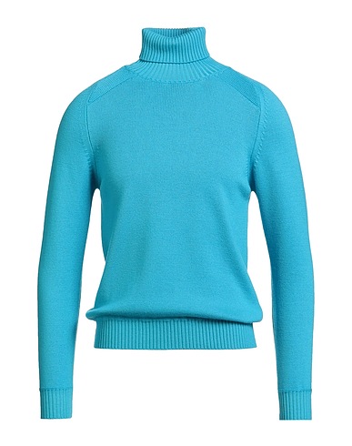 JEORDIE'S Polo neck Turquoise 100% Merino Wool