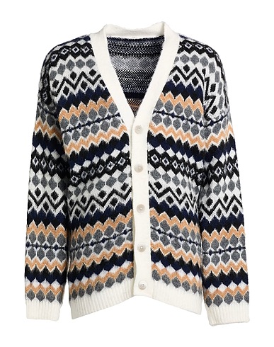 OFFICINA 36 Cardigan White 45% Acrylic, 25% Wool, 20% Viscose, 10% Alpaca wool