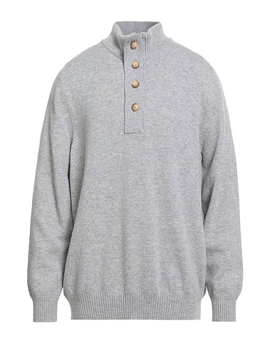 GRAN SASSO Turtleneck Light grey 100% Virgin Wool