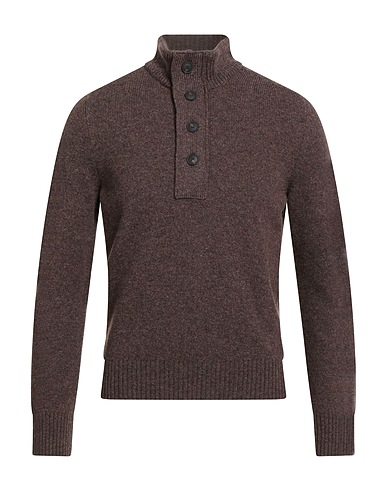 GRAN SASSO Turtleneck Dark brown 100% Virgin Wool