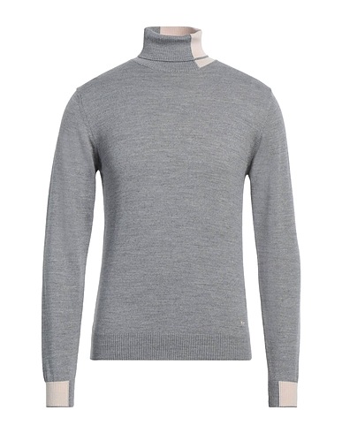 MANUEL RITZ Polo neck Grey 50% Wool, 50% Acrylic