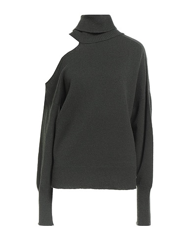 ESSENTIEL ANTWERP Polo neck Dark green 90% Merino Wool, 10% Cashmere