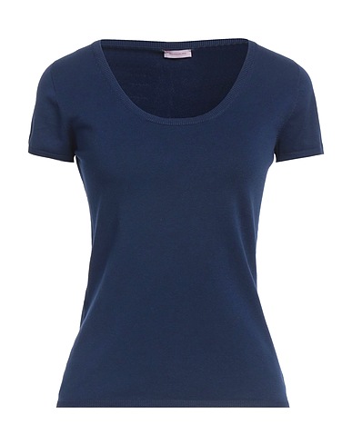 ROSSOPURO Pullover Blu navy 70% Cotone, 30% Poliestere