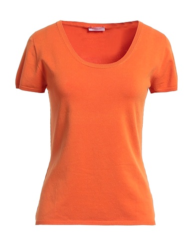 ROSSOPURO Pullover Arancione 70% Cotone, 30% Poliestere