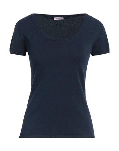 ROSSOPURO Pullover Blu notte 70% Cotone, 30% Poliestere