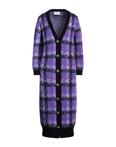 ELEONORA GOTTARDI Cardigan Viola 70% Lana di alpaca, 30% Poliammide