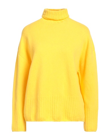 ARAGONA Polo neck Yellow 85% Virgin Wool, 15% Cashmere