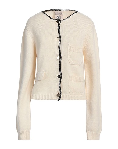 SEMICOUTURE Cardigan Cream 85% Cashmere, 15% Polyamide