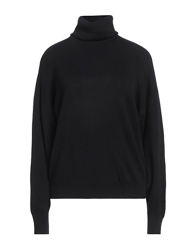 CRUSH. Rollkragenpullover Schwarz 70% Baumwolle, 20% Seide, 10% Kaschmir