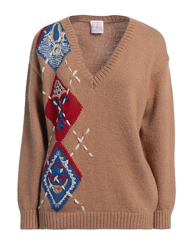 STELLA JEAN Sweater Camel 48% Mohair wool, 36% Acrylic, 9% Polyamide, 7% Polyester