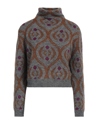 ALESSIA SANTI Rollkragenpullover Grau 35% Alpakawolle, 34% Polyamid, 13% Synthetische Fasern, 9% Wolle, 9% Acryl