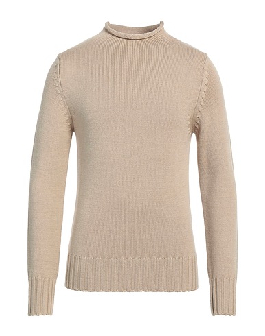 CAPSULE KNIT Turtleneck Sand 100% Merino Wool