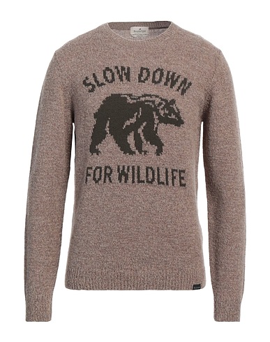BROOKSFIELD Jumper Khaki 86% Virgin Wool, 14% Polyamide