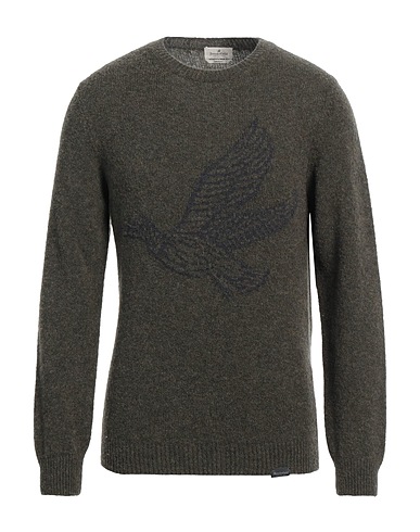 BROOKSFIELD Jumper Military green 85% Virgin Wool, 15% Polyamide
