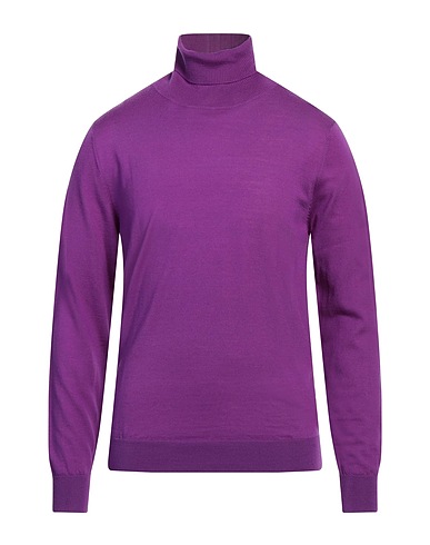 AT.P.CO Polo neck Purple 100% Merino Wool