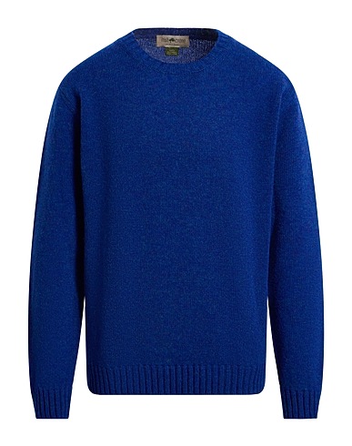 IRISH CRONE Jumper Blue 100% Wool