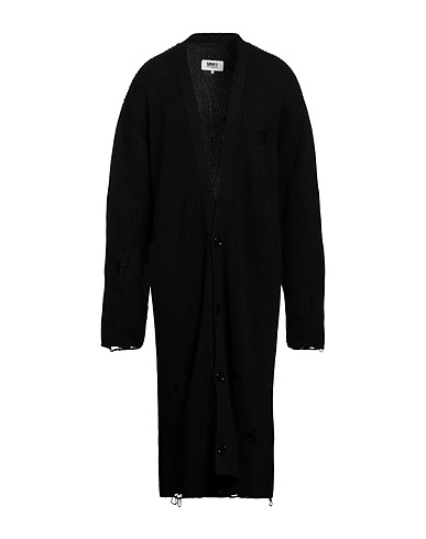 MM6 MAISON MARGIELA カーディガン ブラック コットン 85% / ウール 15%