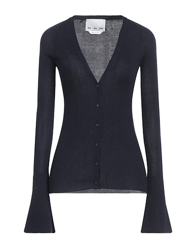 SA SU PHI Cardigan Midnight blue 70% Cashmere, 30% Silk