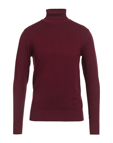 OUT/FIT Polo neck Burgundy 65% Viscose, 35% Polyamide