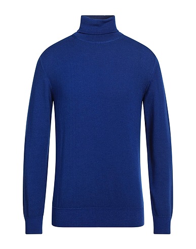 OUT/FIT Polo neck Bright blue 100% Merino Wool