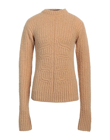 DSQUARED2 Pullover Sabbia 46% Lana, 30% Acrilico, 14% Poliammide, 10% Lana di alpaca, Pelle di vitello